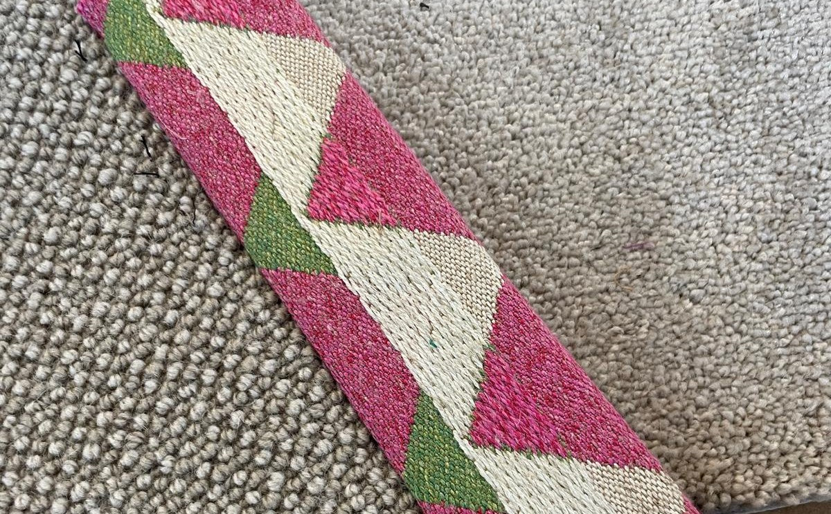 Ulster Carpets Open Spaces Leneve Auckland Coast & Geometric Funky Tape Stair Runner (Per Linear Metre)