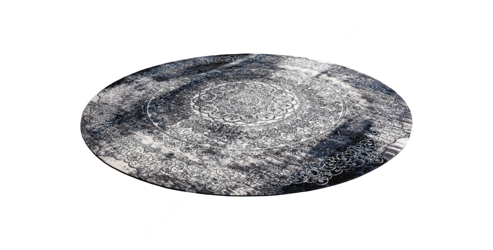 Agnella Rugs Agnus CURRUS Black Round - 100% New Zealand Wool - Free Delivery