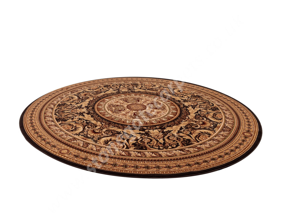 Agnella Rugs Agnus EGON Black Round - 100% New Zealand Wool - Free Delivery
