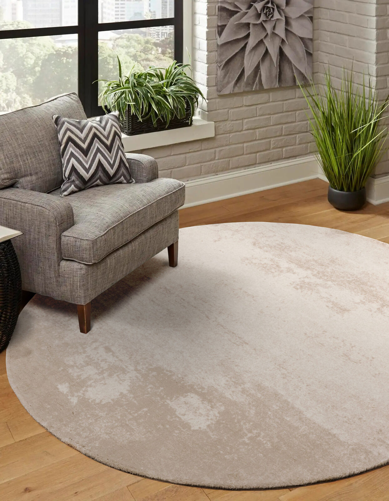 Agnella Rugs Calisia BRAN Polar White Circle - 100% New Zealand Wool - Free Delivery