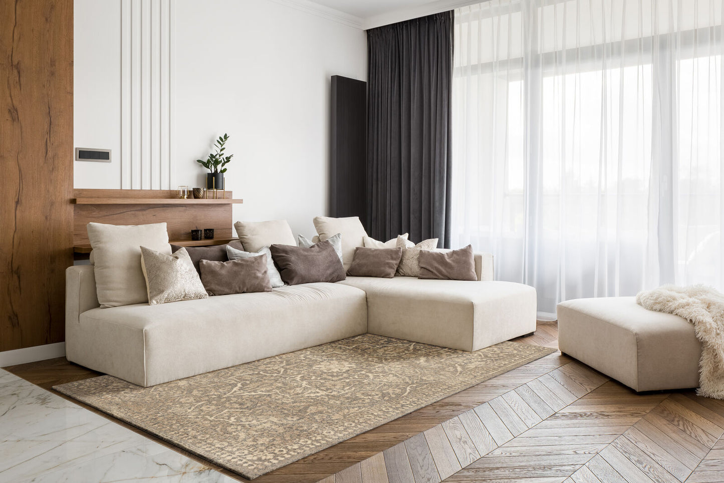 Agnella Rugs Calisia YOKO Pearl - 100% New Zealand Wool - Free Delivery