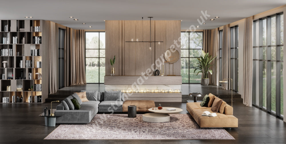 Agnella Rugs Calisia DAMORE Alabaster - 100% New Zealand Wool - Free Delivery