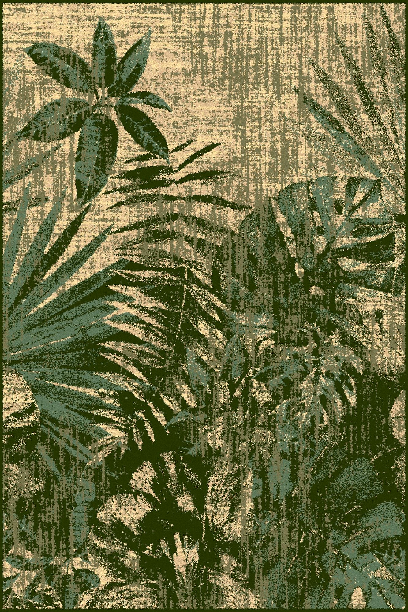 Agnella Basic JUNGLE Dark Green Rug measuring 133cm x 180cm with bound edging & Free Delivery - £350.00
