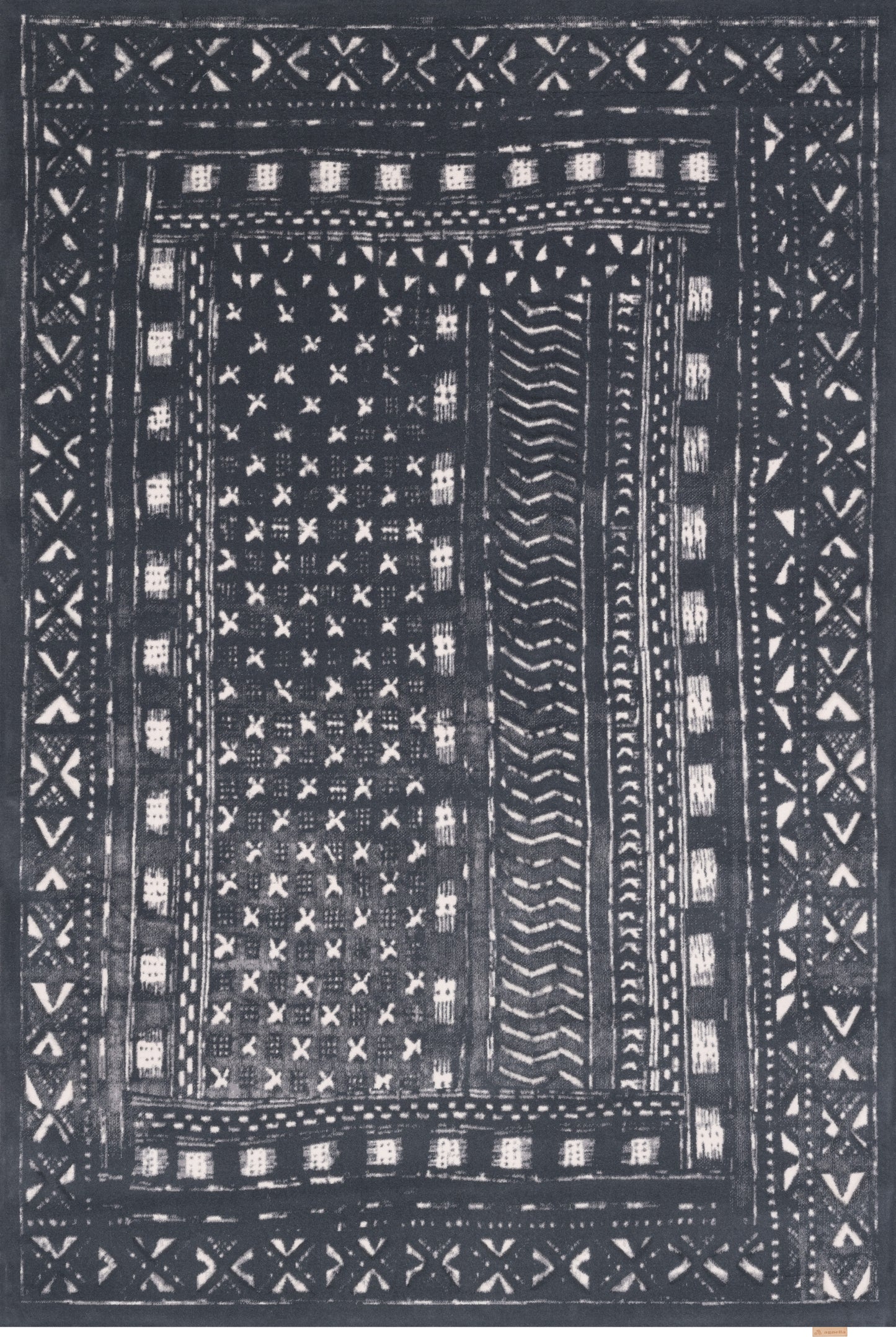 Agnella Rugs Design Discoveries V&A Collection MASI Graphite - Free Delivery