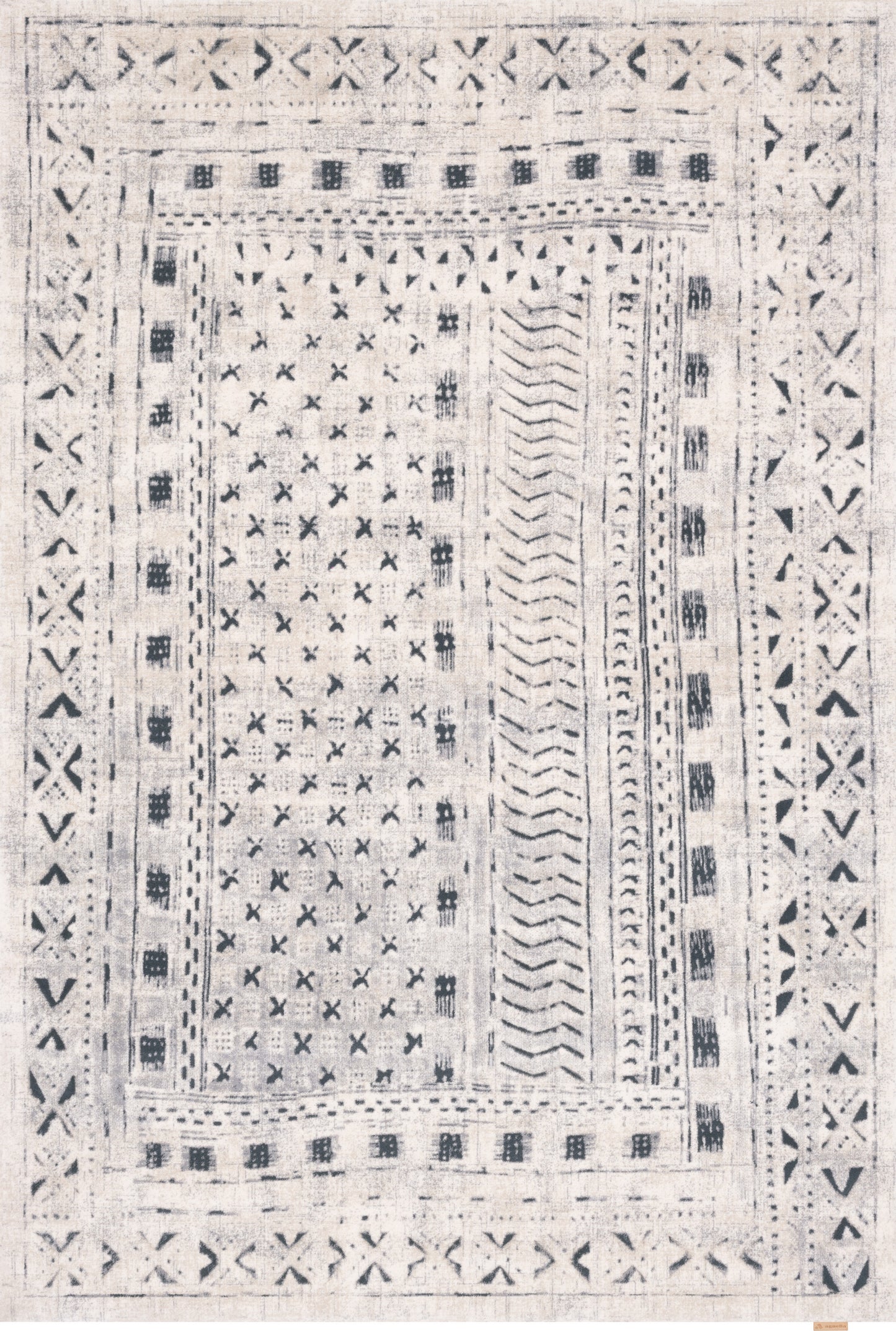 Agnella Rugs Design Discoveries V&A Collection MASI Polar White - Free Delivery