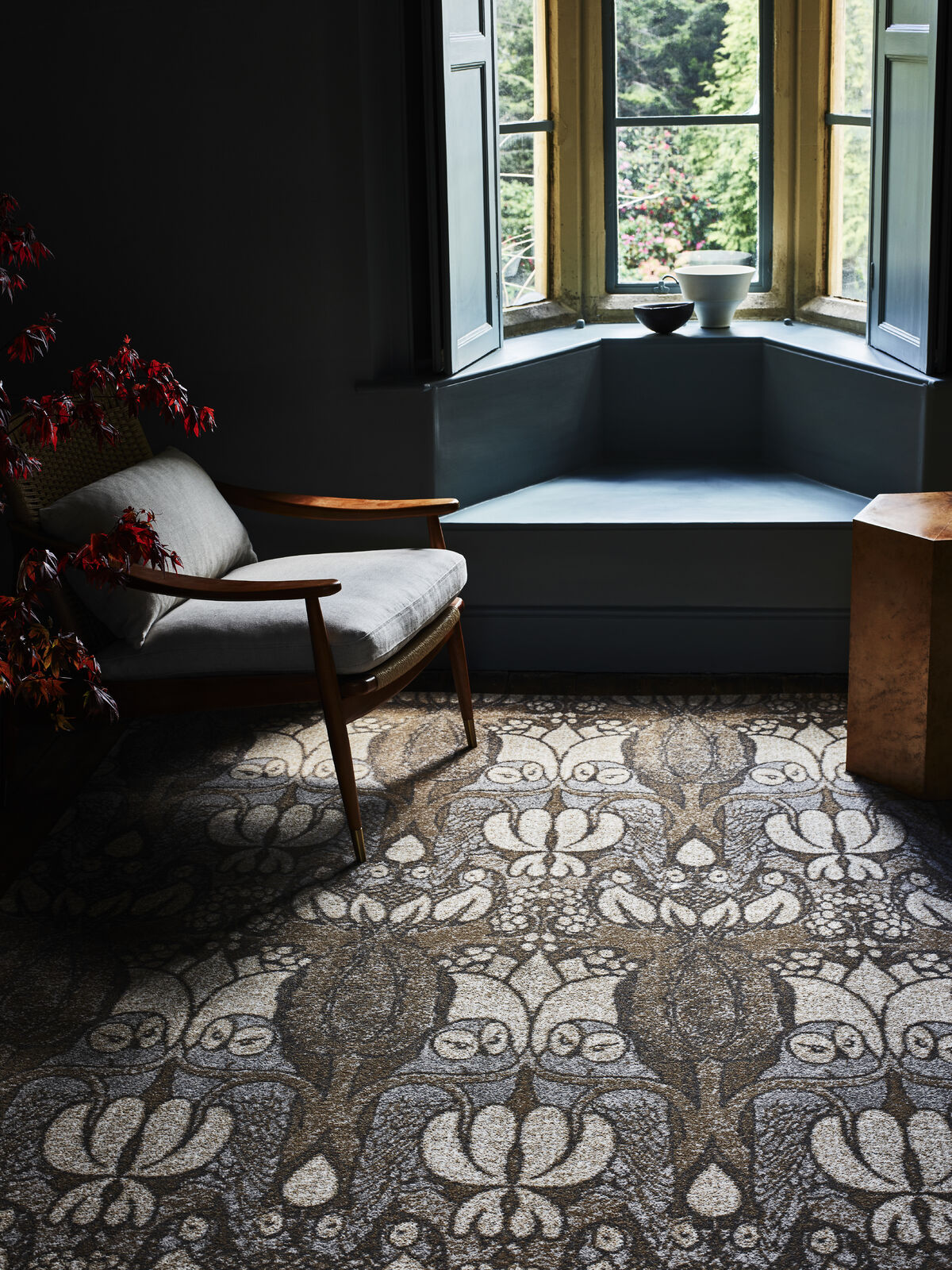 Agnella Rugs Design Discoveries V&A Collection NOCTURN Brown (Tempo Quality) - Free Delivery
