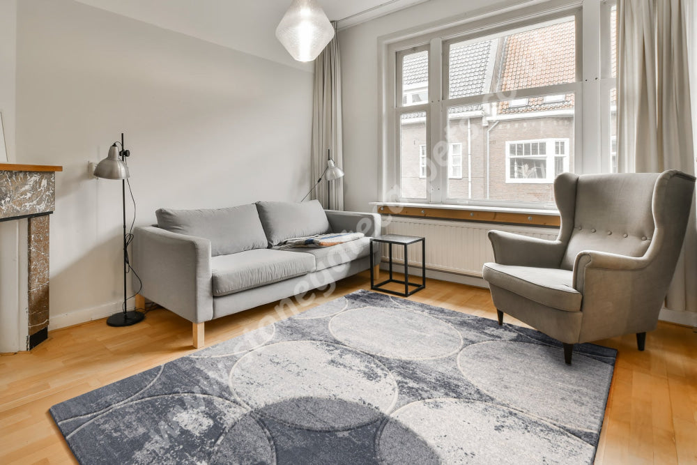Agnella Rugs Opal KRUH Grey - Cut Pile with Carving - 100% New Zealand Wool - Free Delivery
