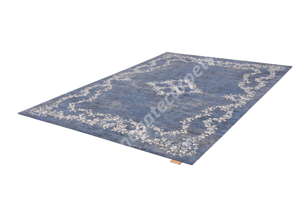 Agnella Rugs Regius ROZO Blue - 100% Cut Pile New Zealand Wool - Free Delivery