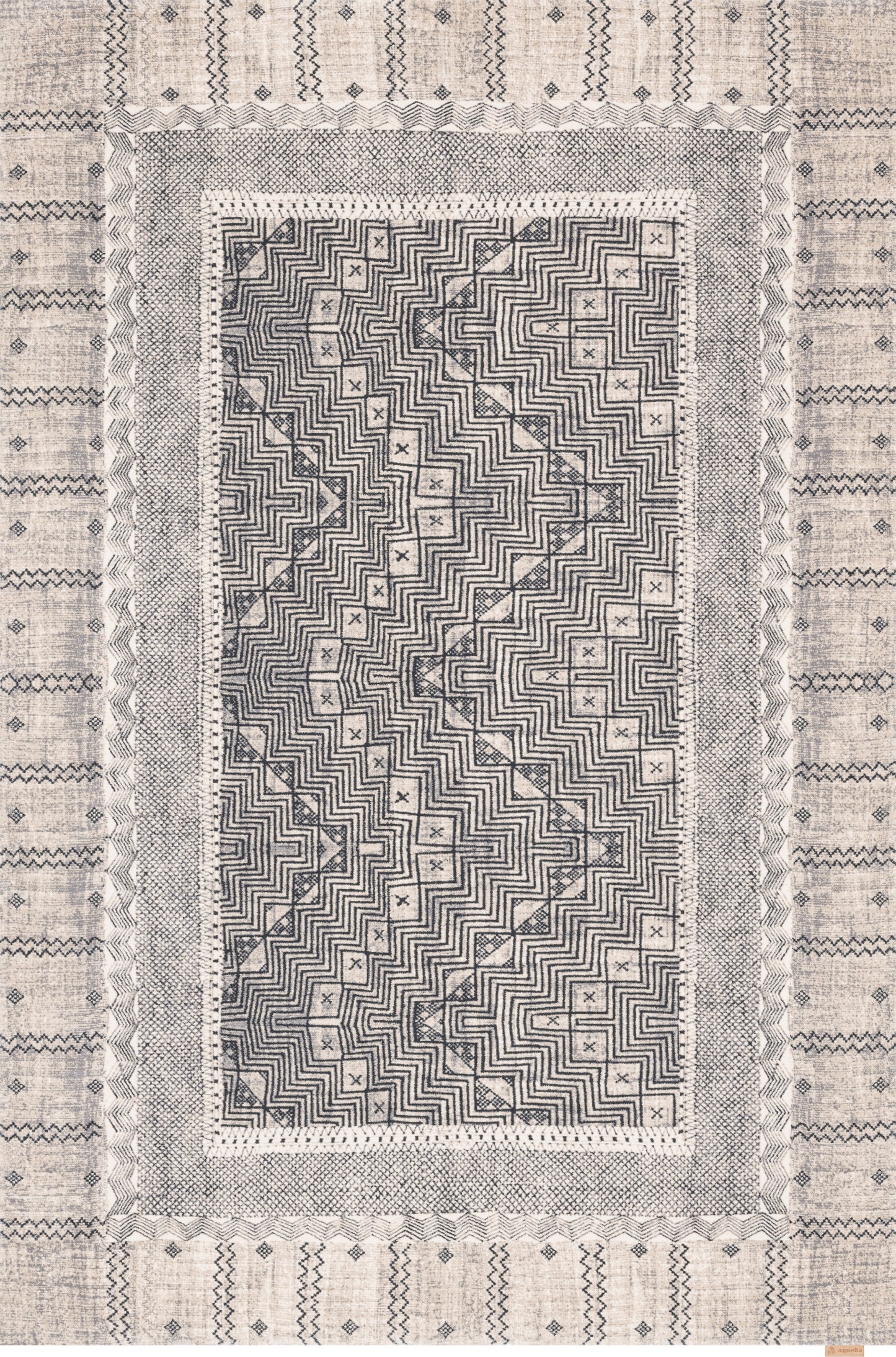 Agnella Rugs Design Discoveries V&A Collection TAPA Beige - Free Delivery