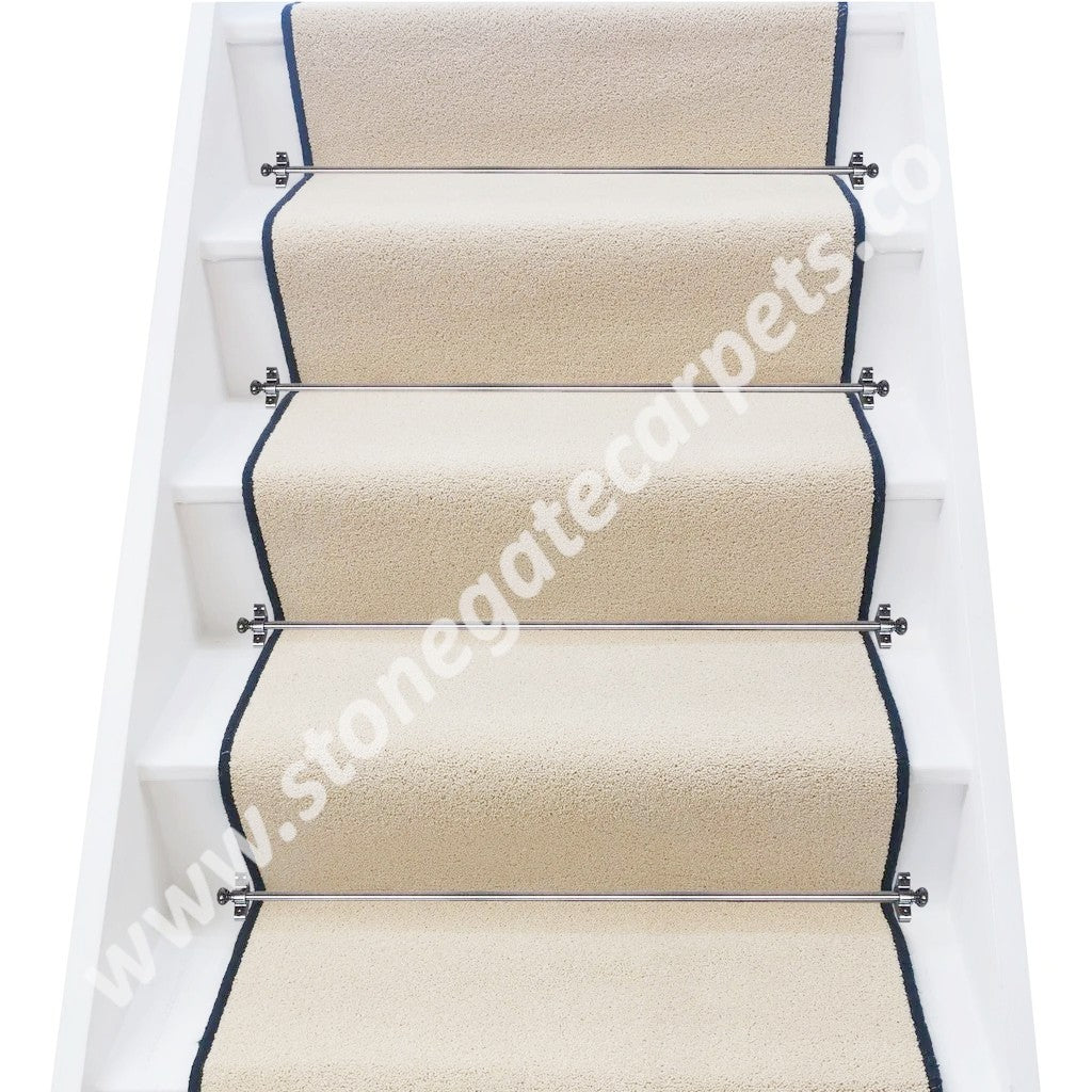 Axminster Carpets Devonia Plain Cream Tea Stair Runner (Per Linear Metre)