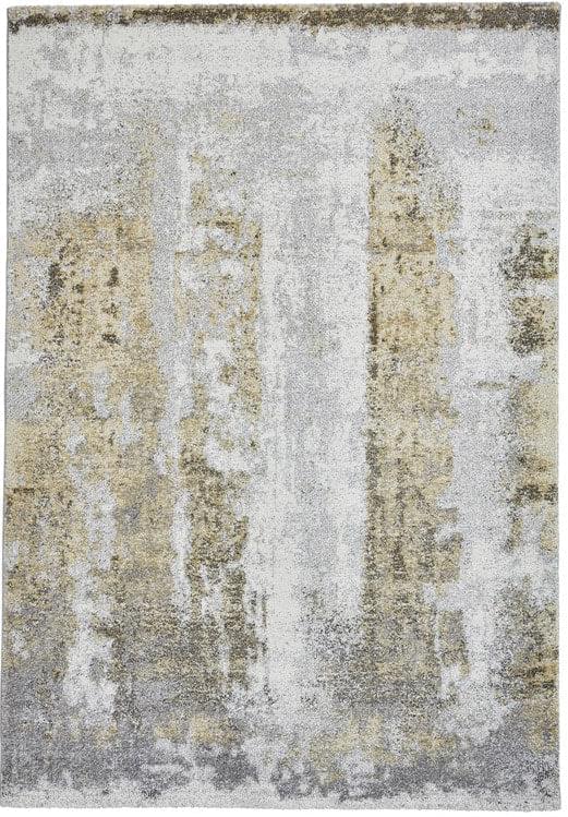 Rug for Sale Measuring 120cm x 170cm - Ivory/Grey/Yellow Brooklyn Rug - Free UK Delivery