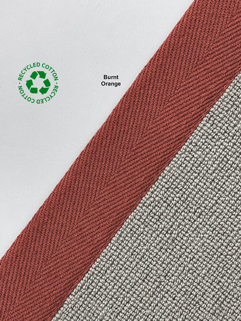 Taped Edging - Herringbone - Burnt Orange