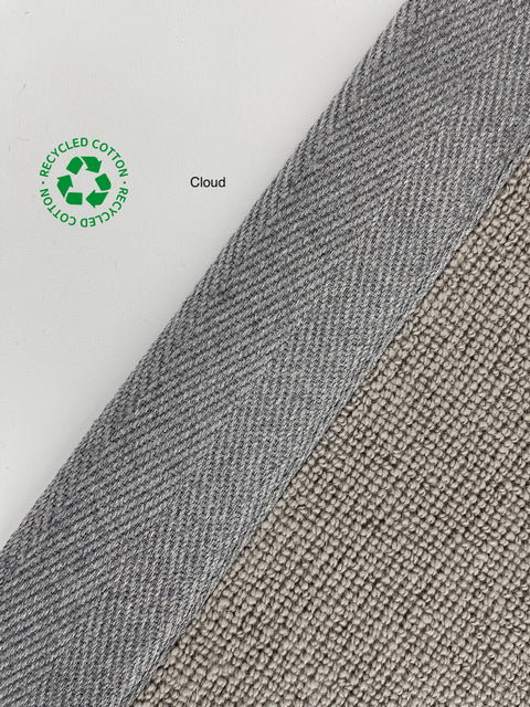 Taped Edging - Herringbone - Cloud