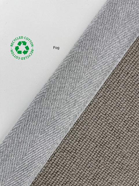 Taped Edging - Herringbone - Fog