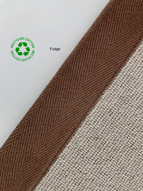 Taped Edging - Herringbone - Fudge