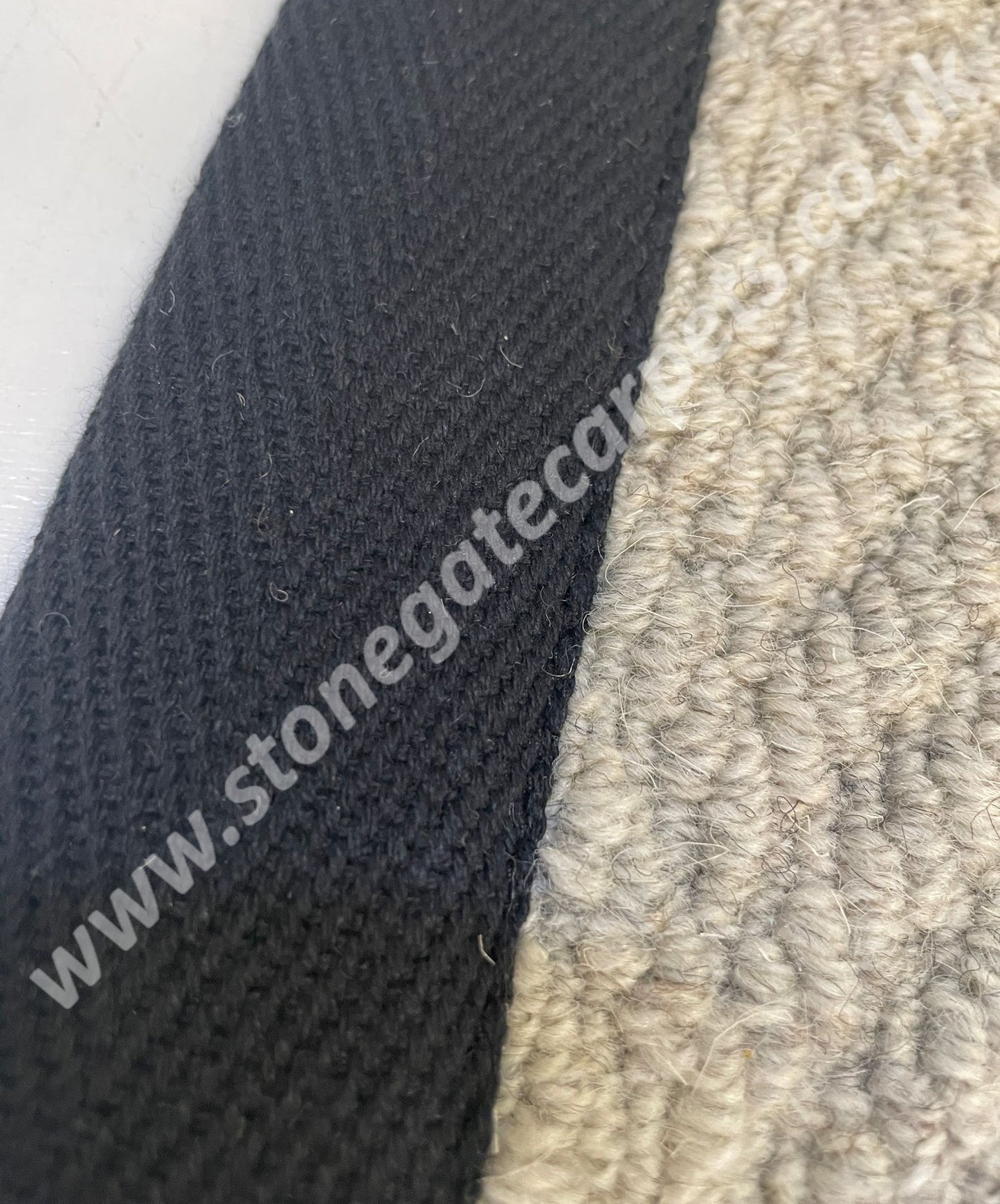 Stonegate Carpets Herringbone Mam-Tor Taped Edged Stair Runner (Per Linear Metre)