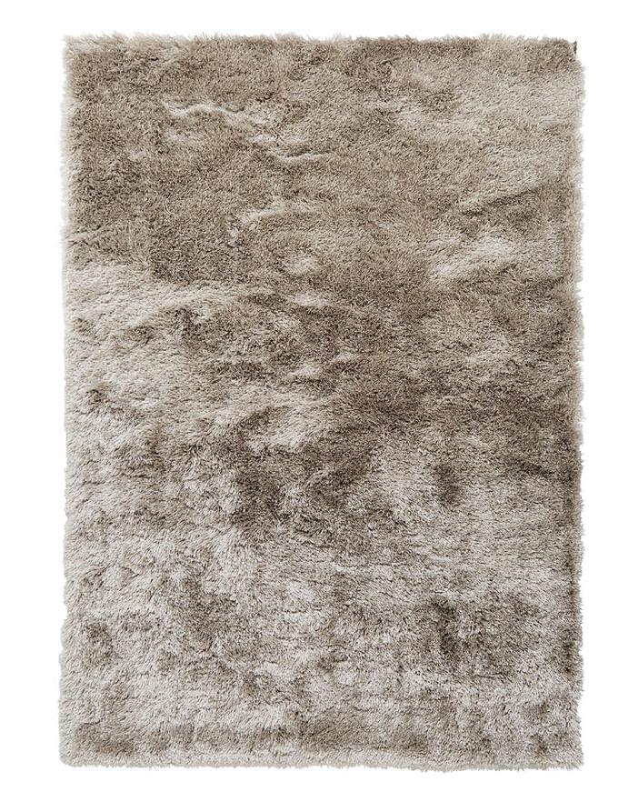 Contemporary Silver Glamour Rug Shaggy Style being a beige or mink type colour, Measuring 80cm x 150cm with Free UK Delivery
