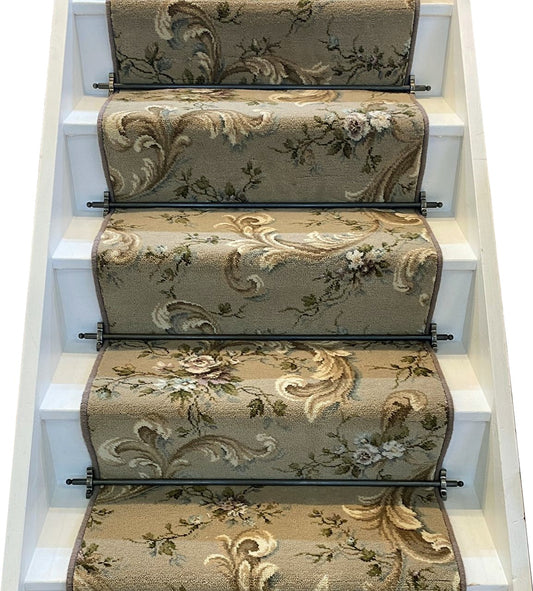 Ulster Carpets Glendun Rosemore Stair Runner with choice of adding bespoke border or overlocking colour (per linear metre)