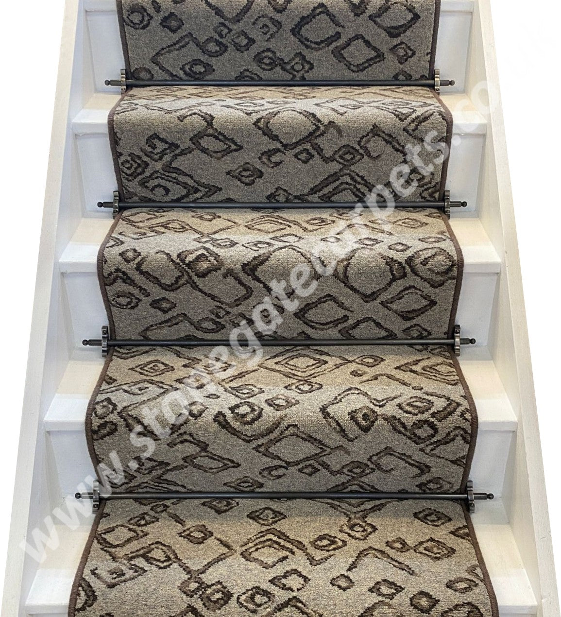 Ulster Carpets Natural Choice Patterns Batik Stair Runner with choice of adding bespoke border or overlocking colour (Per Linear Metre)