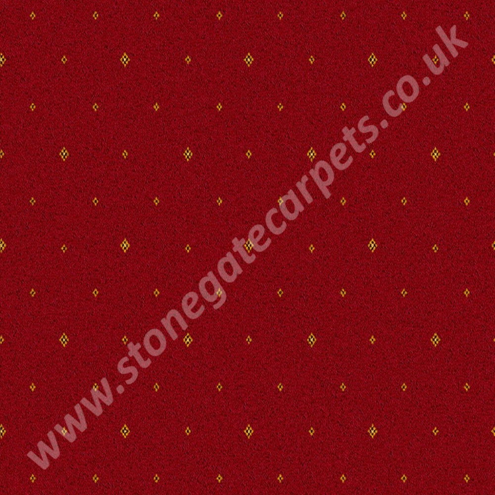 Ulster Carpets Tazmin Pindot Red 10/2724 (Please Call for per M² Cost)