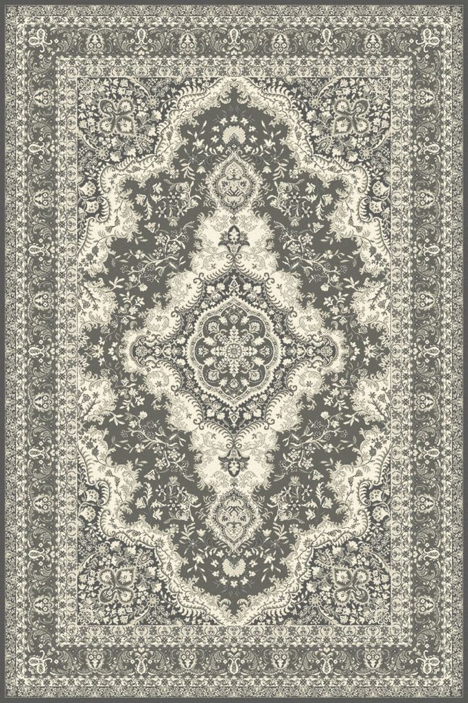 Agnella Rugs Isfahan ALMAS Grey - 50/50 British/New Zealand Wool - Free Delivery