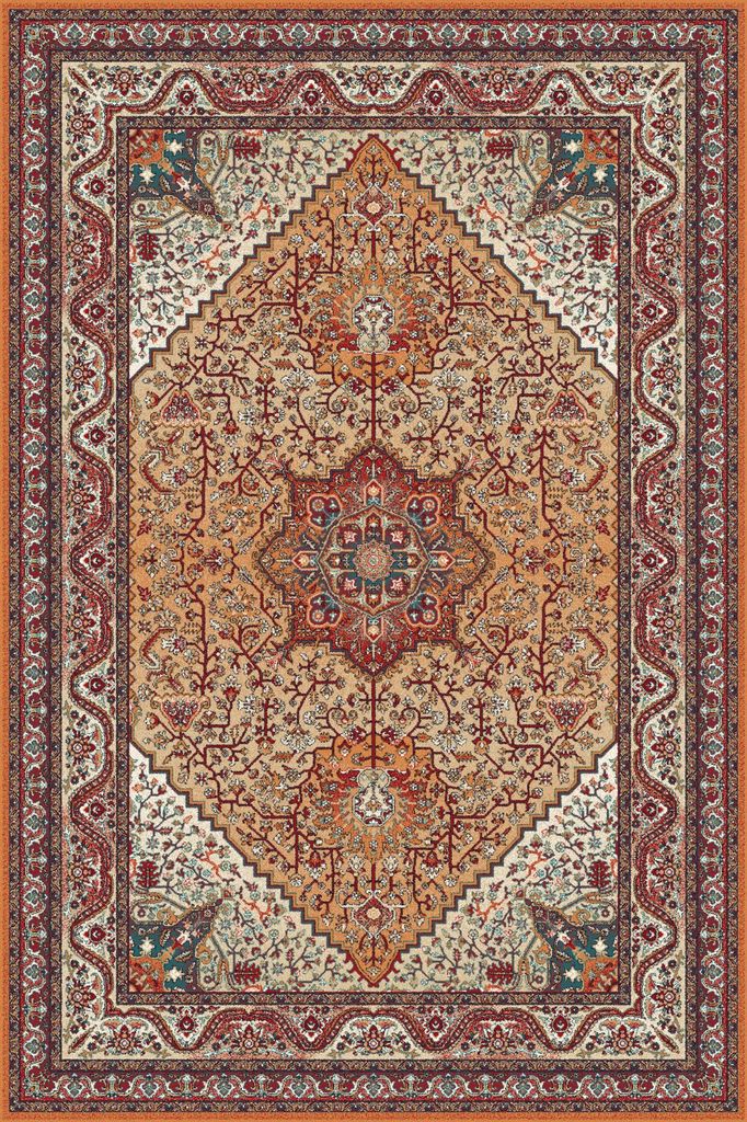 Agnella Rugs Isfahan ARETUZA Dark Red - 50/50 British/New Zealand Wool - Free Delivery