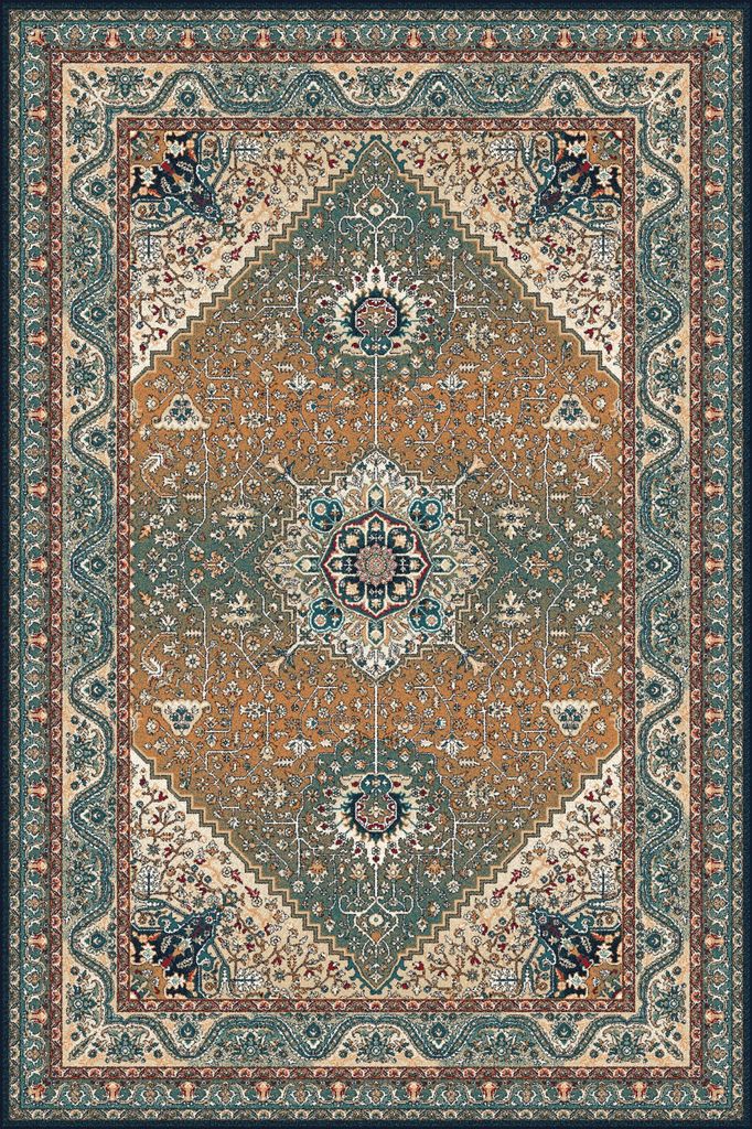 Agnella Rugs Isfahan ARETUZA Emerald - 50/50 British/New Zealand Wool - Free Delivery