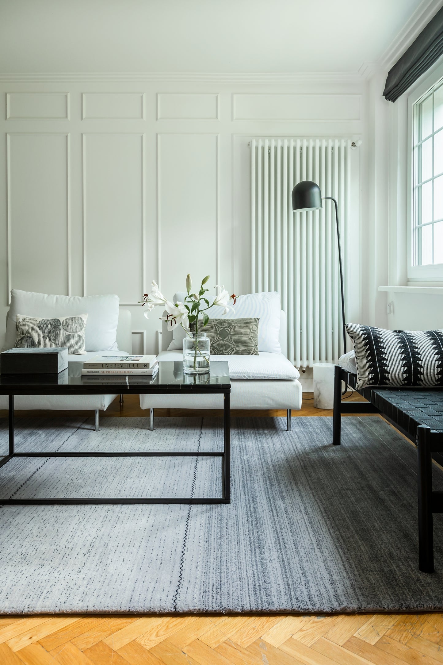 Agnella Rugs Calisia BEVERLY Light Grey - 100% New Zealand Wool - Free Delivery