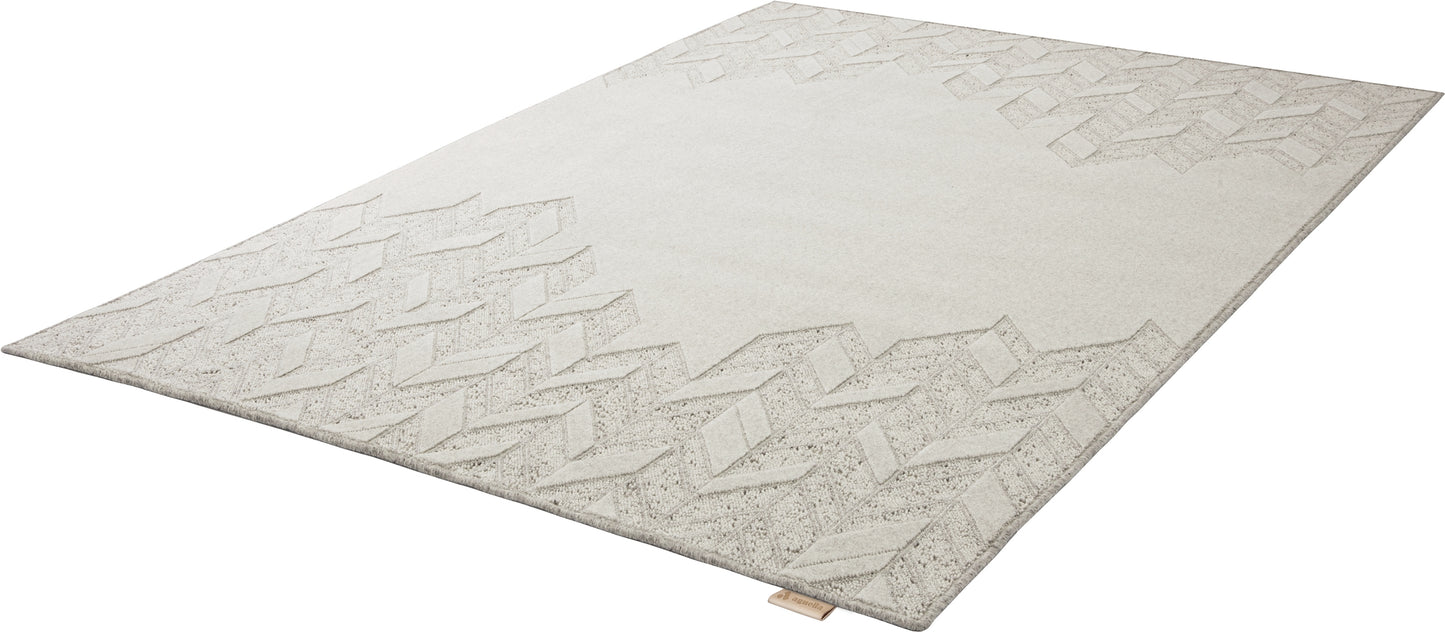 Agnella Rugs Noble CREDO Light Grey - 100% Undyed British Wool - Free Delivery