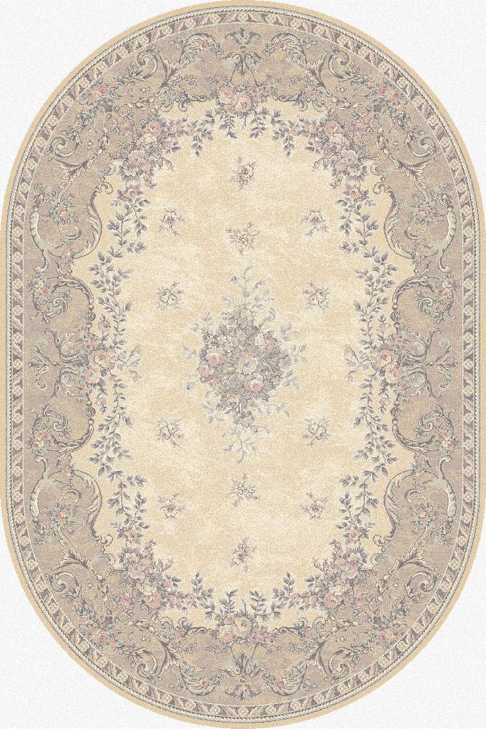 Agnella Rugs Isfahan DAFNE Alabaster Oval - 50/50 British/New Zealand Wool - Free Delivery
