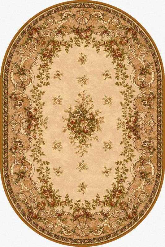 Agnella Rugs Isfahan DAFNE Sahara Oval - 100% New Zealand Wool - Free Delivery