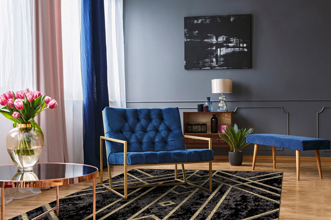 Agnella Rugs Tempo GATE Black - 80% British Wool 20% Nylon - Free Delivery