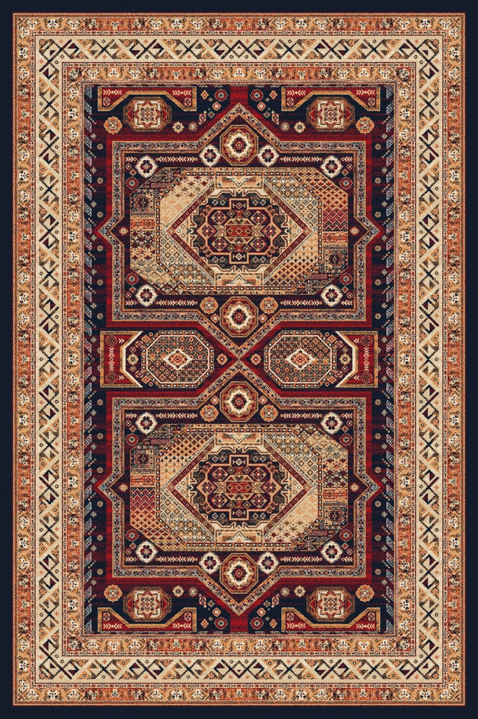 Agnella Rugs Isfahan HESTIA Navy Blue - 100% New Zealand Wool - Free Delivery