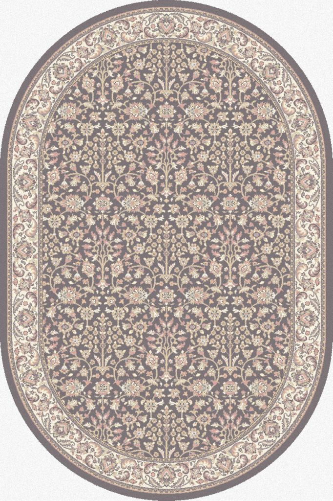 Agnella Rugs Isfahan ITAMAR Anthracite Oval - 100% New Zealand Wool - Free Delivery