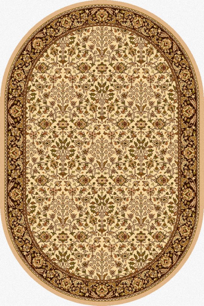 Agnella Rugs Isfahan ITAMAR Cream Oval - 100% New Zealand Wool - Free Delivery