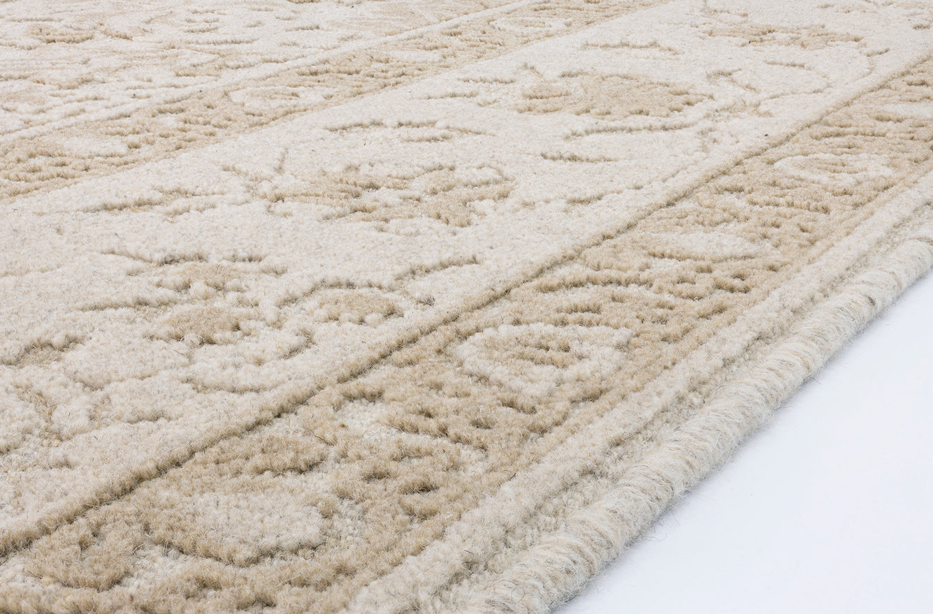 Agnella Rugs Noble KIRLA Light Beige - 100% Undyed British Wool - Free Delivery