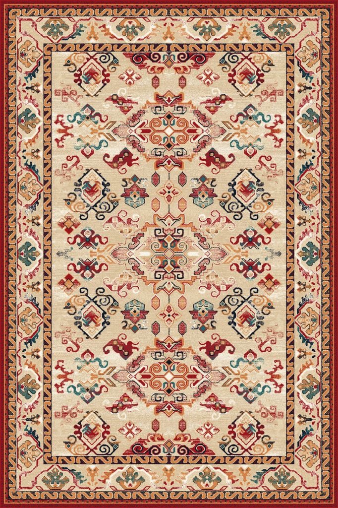Agnella Rugs Isfahan MEKA Dark Beige - 100% New Zealand Wool - Free Delivery