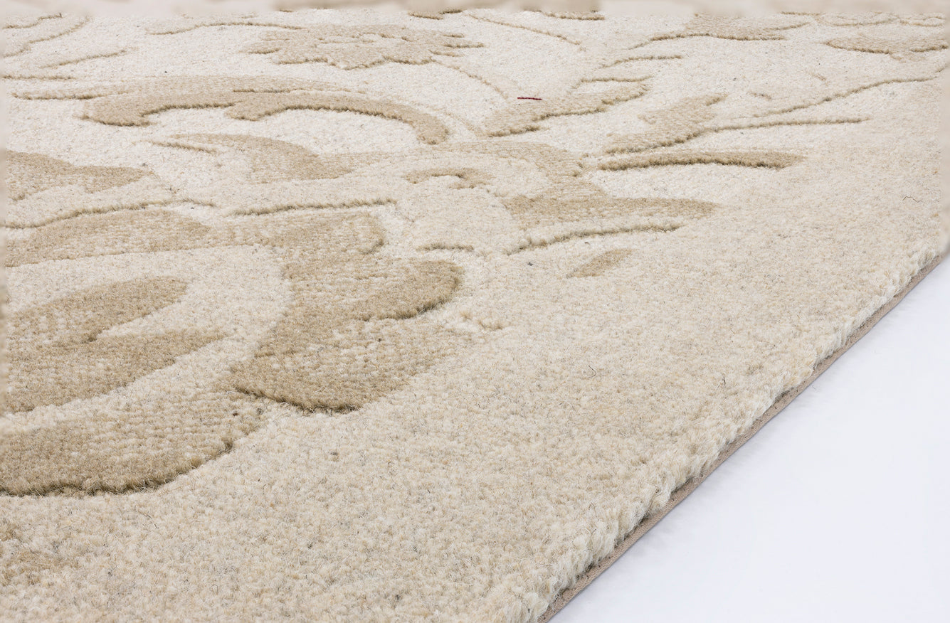 Agnella Rugs Noble MIREM Light Beige - 100% Undyed British Wool - Free Delivery