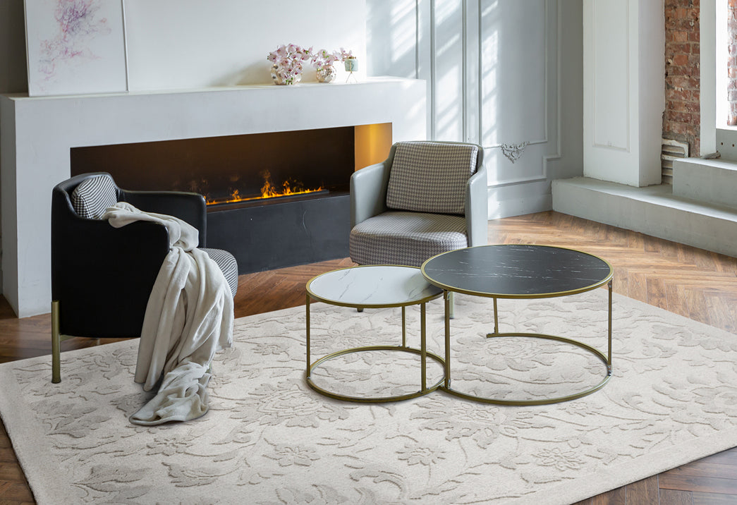 Agnella Rugs Noble MIREM Light Grey - 100% Undyed British Wool - Free Delivery