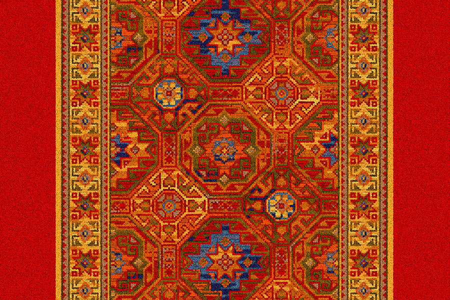 Ulster Carpets Glenavy Red Persian Runner 21/2135 (Please Call for per M² Cost)