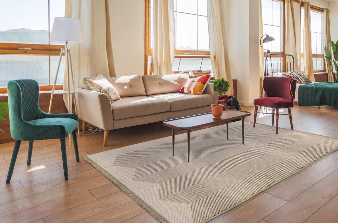 Agnella Rugs Tempo Natural SERA Dark Beige - 100% Undyed British Wool - Free Delivery