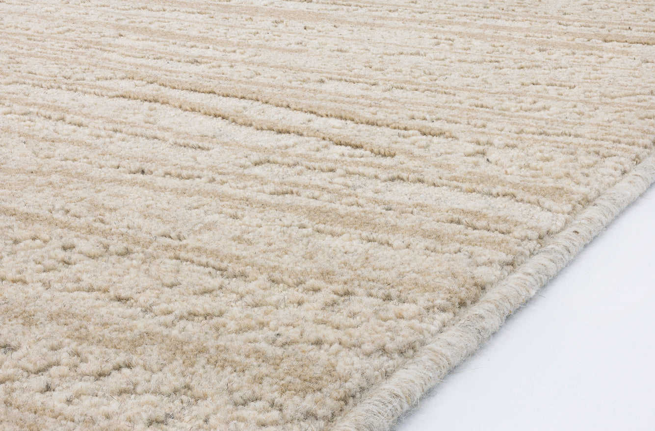 Agnella Rugs Noble TEJAT Light Beige - 100% Undyed British Wool - Free Delivery