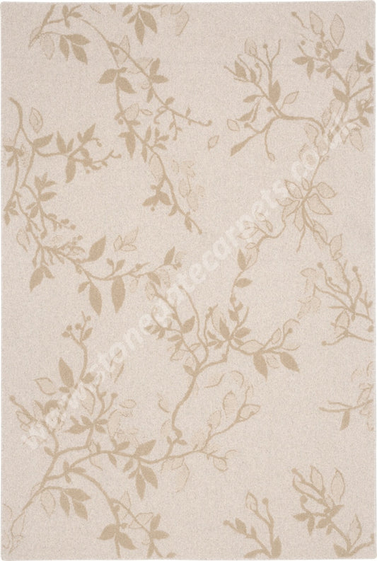 Agnella Rugs Noble Flors Light Beige - 100% Undyed British Wool Free Delivery Rug