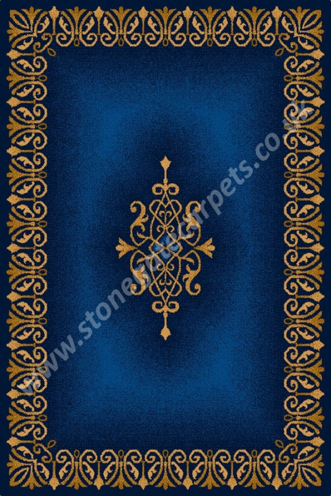 Agnella Rugs Tempo Kaira Navy Blue - 80% British Wool 20% Nylon Free Delivery Rug