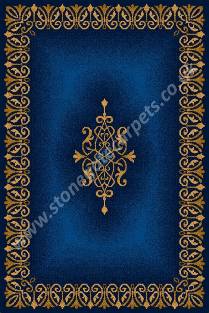 Agnella Rugs Tempo Kaira Navy Blue - 80% British Wool 20% Nylon Free Delivery Rug