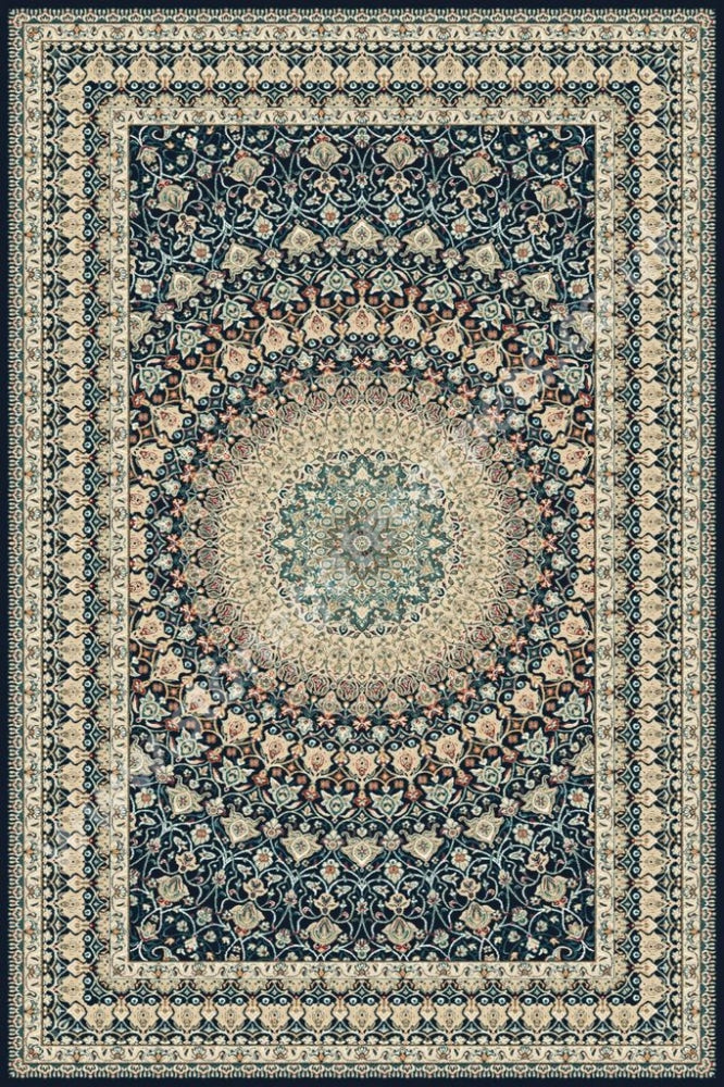 Agnella Agnus TRUBADUR Navy Blue Rug measuring 133cm x 190cm with bound edging & Free Delivery - £600.00