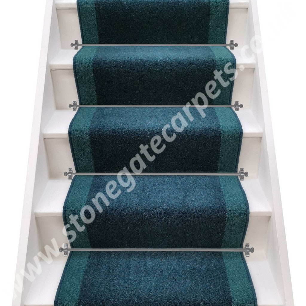 Brintons Carpets Bell Twist Peacock & Blue Juniper Stair Runner (Per Linear Metre)