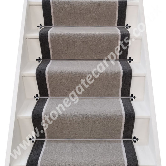 Brintons Bell Twist Mist, Grange Wilton Sea-Salt & Bell Twist Smoke Stair Runner (Per Linear Metre) (MIST LOW STOCK)