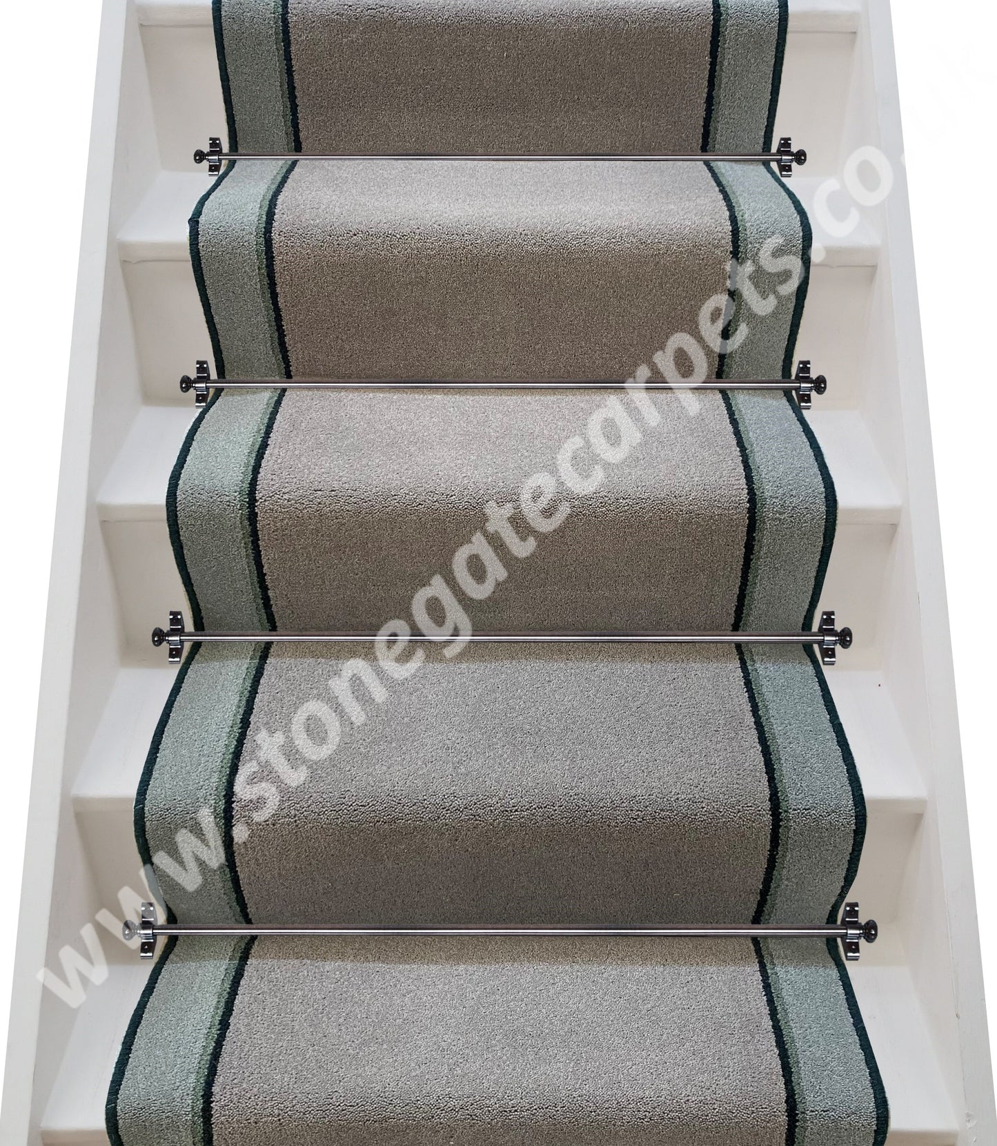 Brintons Bell Twist Laura Ashely Steel, Peacock, Aquatint & Samphire Stair Runner (Per Linear Metre)
