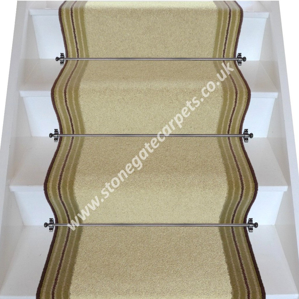 Brintons Carpets Bell Twist Sandstorm Sherbert Limes Stair Runner (per M)